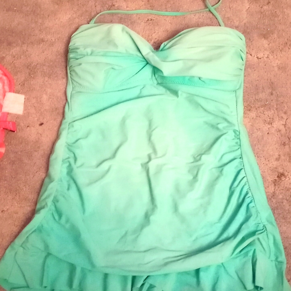 Halter one piece suit ladies/junior 12 teal